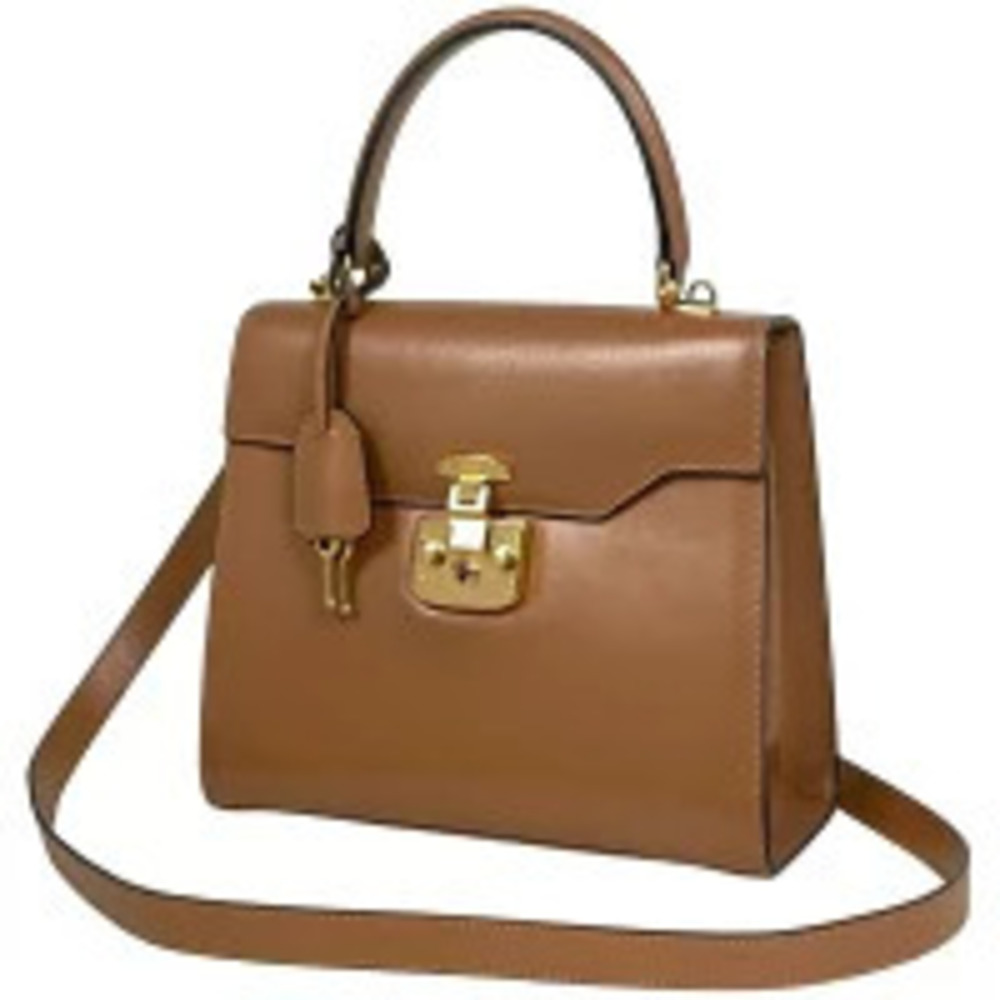 Gucci Lady Lock Handbag Leather Brown